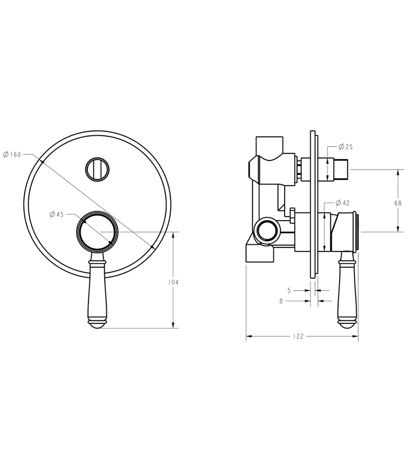 IKON Clasico Wall Mixer With Diverter Specification IKON Clasico Wall Mixer With Diverter Specification