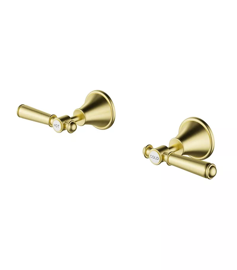 Clasico Solid Handle Wall Top Assembly - Brushed Gold