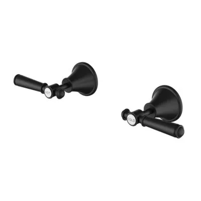 Clasico Solid Handle Wall Top Assembly - Matt Black
