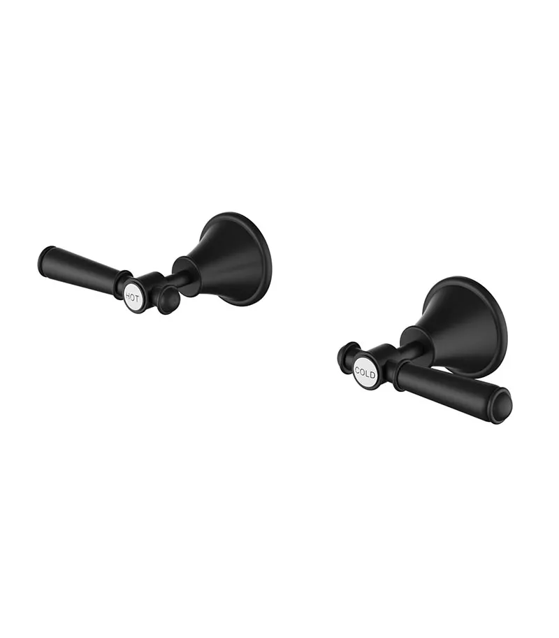 Clasico Solid Handle Wall Top Assembly - Matt Black