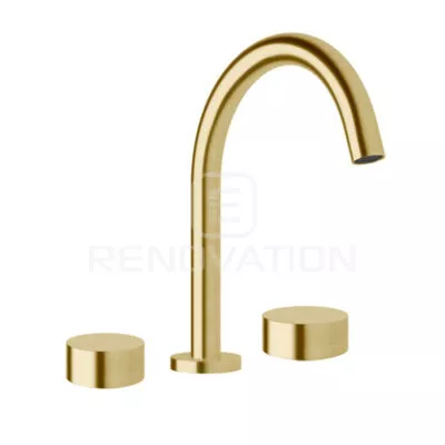 Tana Brushed Gold Basin Tap Set