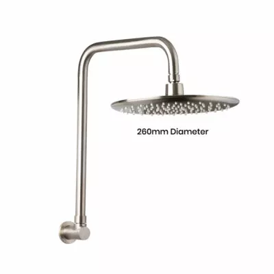 Loui Brushed Nickel Shower Head With Arm