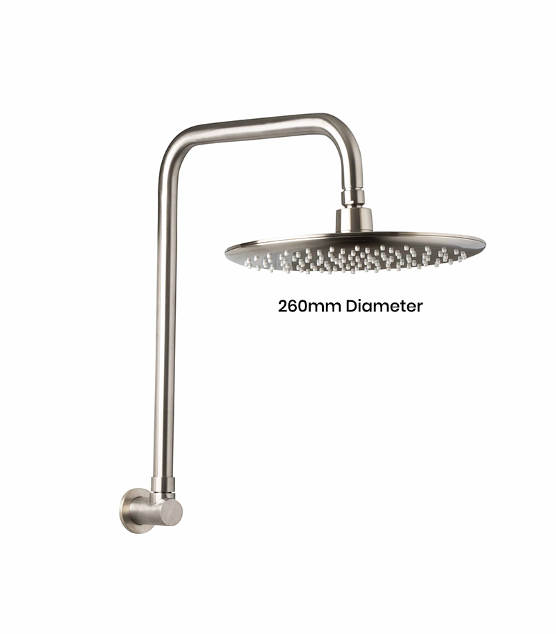Loui Brushed Nickel Shower Head With Arm