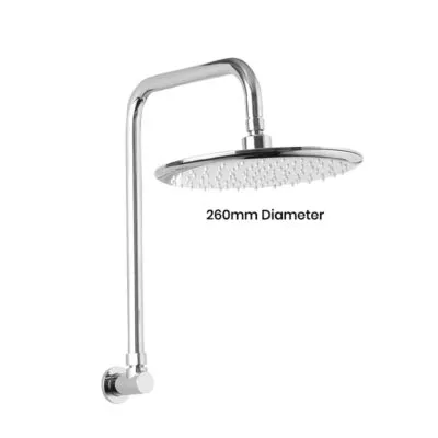 Loui Chrome Shower Head With Arm