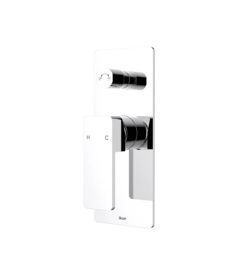 IKON Ceram Wall Mixer with Diverter - Chrome