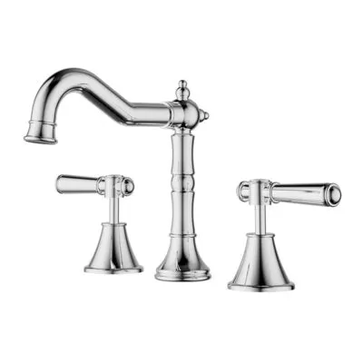 Clasico Solid Handle Basin Tap Set - Chrome