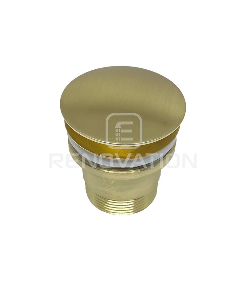 Opus Brushed Gold Mushroom Head Universal Pop Up Waste BW099-BG Topview