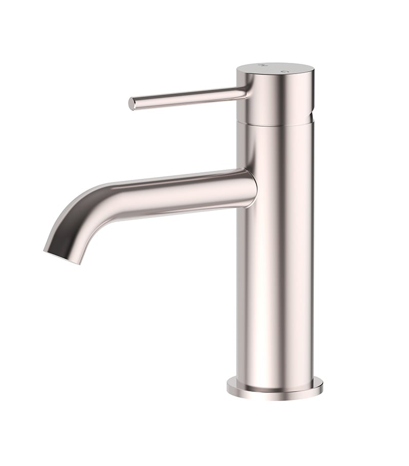 Opus II SS Stainless Steel Curved Spout Basin Mixer