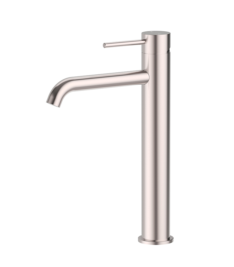 Opus II SS Stainless Steel Curved Spout High-rise Basin Mixer