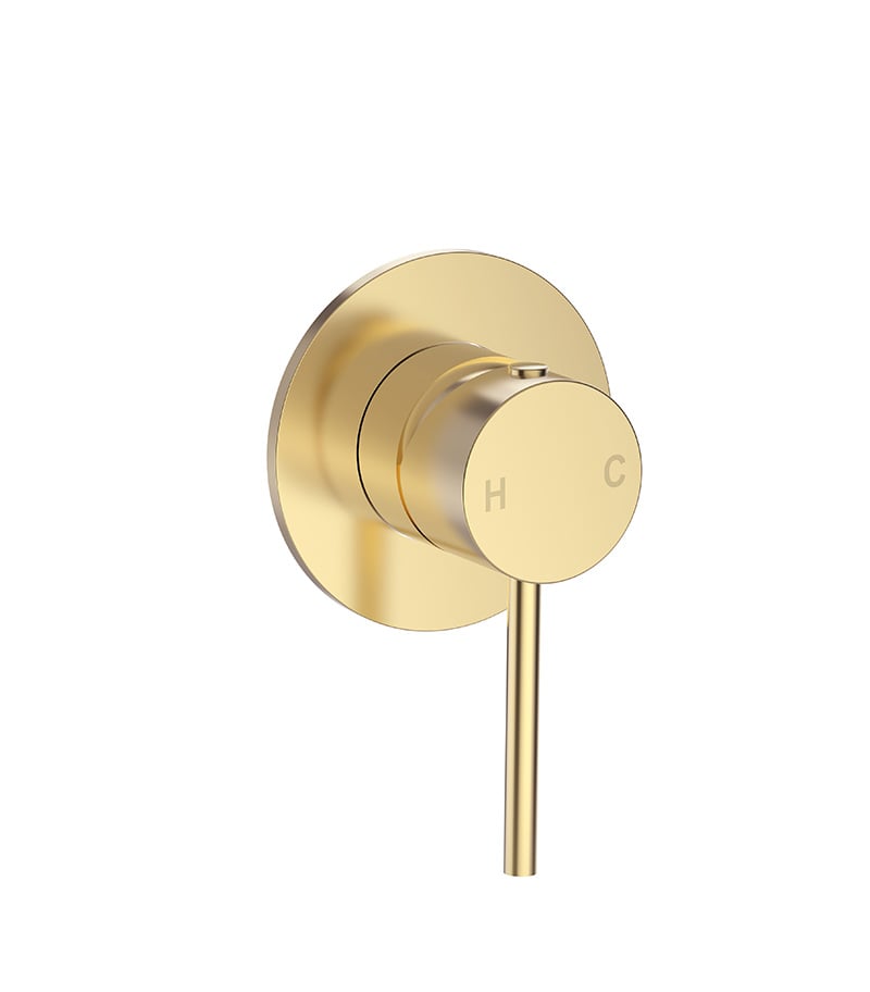 Opus II Brushed Gold Stainless Steel Wall Mixer