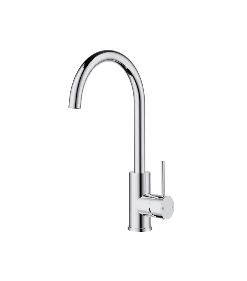 Otus Slimline Sink Mixer with Gooseneck Spout - Chrome