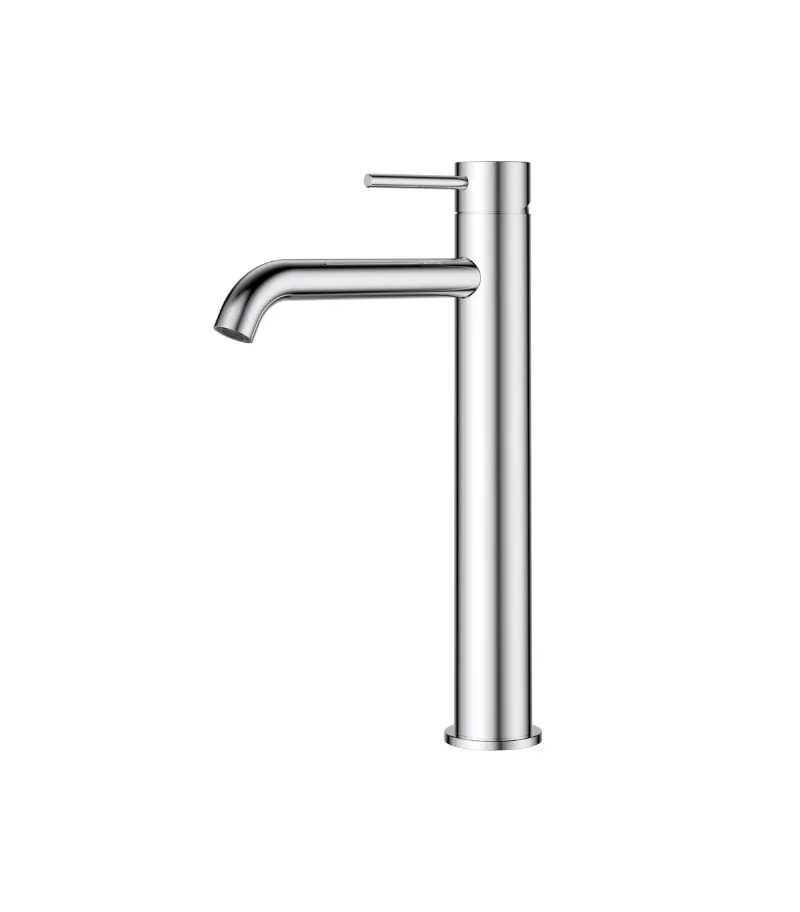 Otus Slimline Tall Basin Mixer with Curved Spout - Chrome