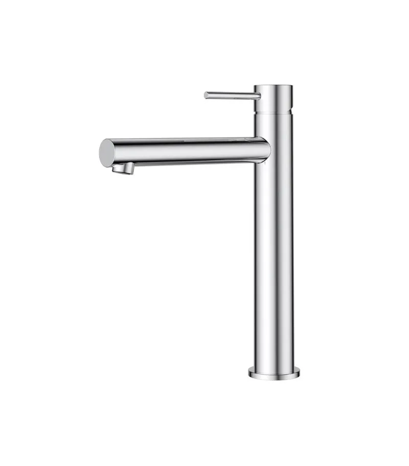Otus Slimline Tall Basin Mixer with Straight Spout - Chrome