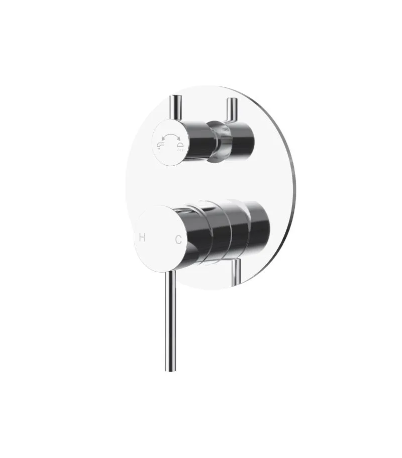 Otus Slimline Wall Mixer with Diverter - Chrome