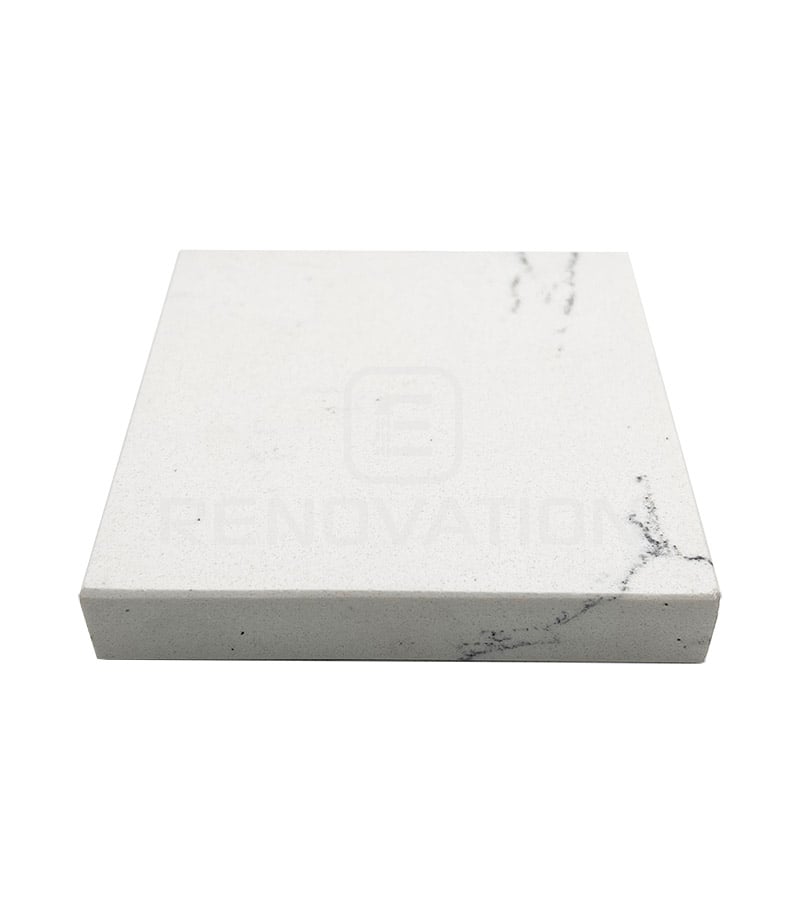 Bianco Twirl Above Counter Quartz Stone 20mm Thick Color Sample