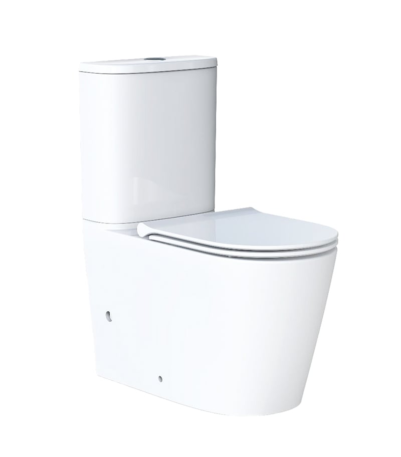 Arrow Sergio Gloss White Rimless Flush Wall Faced Toilet Suite
