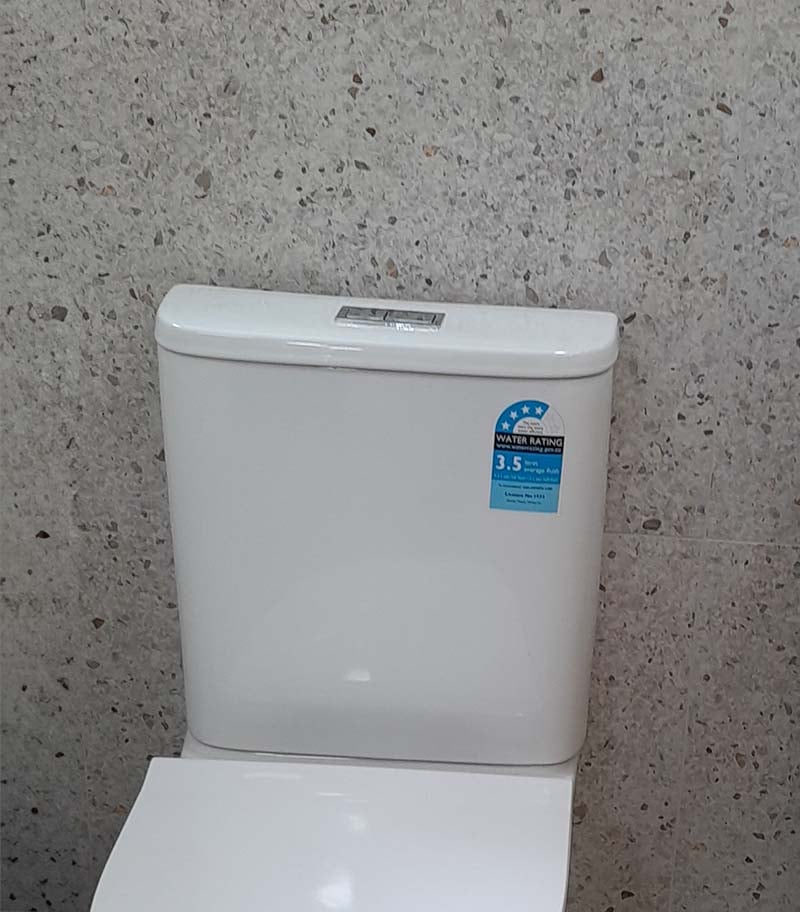 Arrow Armino Gloss White Rimless Flush Wall Faced Toilet Suite Topview