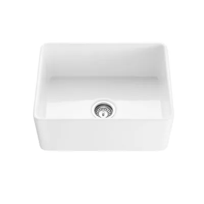 Chelsea Fireclay Farmhouse Gloss White Single Bowl Sink 600mm