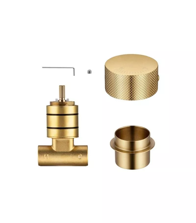 Aqua Progressive Wall Mixer - Brushed Brass Parts Aqua Progressive Wall Mixer - Brushed Brass Parts