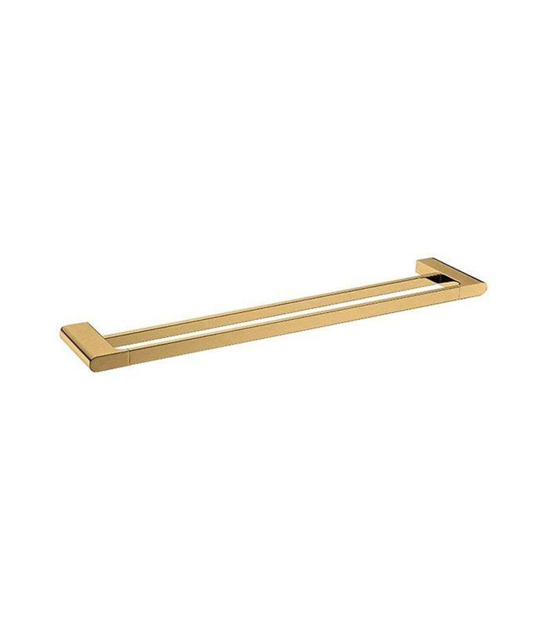 Cora Brushed Yellow Gold Double Towel Rail 600/800mm