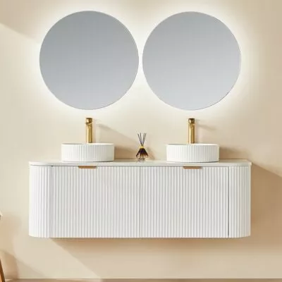 CETO AVOLON 1490mm Matt White Wall Hung Vanity Cabinet