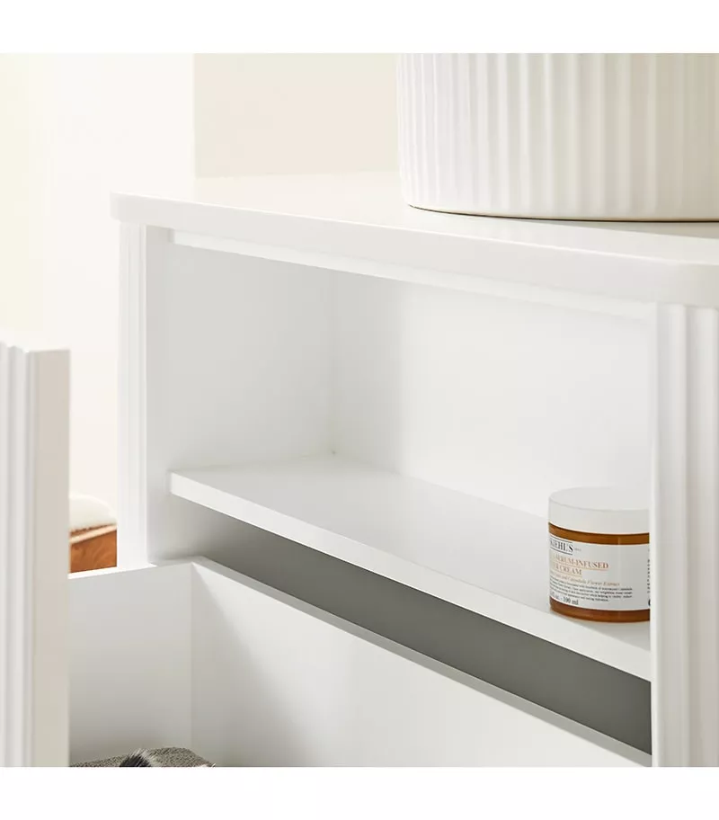 CETO AVOLON 740mm/890mm Matt White Wall Hung Vanity Cabinet Interior View CETO AVOLON 740mm/890mm Matt White Wall Hung Vanity Cabinet Interior View