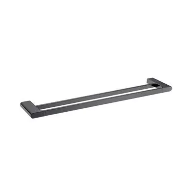 AU Double Towel Rail - Gunmetal Grey