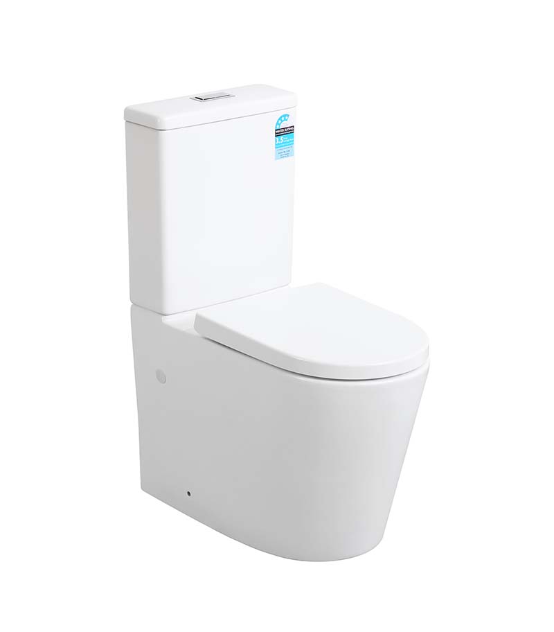 Reno 022 Rimless Matt White Flush Wall Faced Universal Toilet Suite
