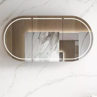 LED Bondi Natural Oak 1800mm Shaving Cabinet