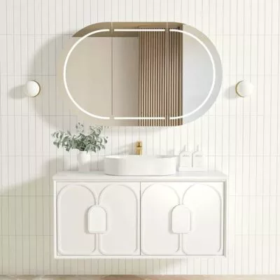 Laguna Satin White 1200mm Wall Hung Vanity Cabinet