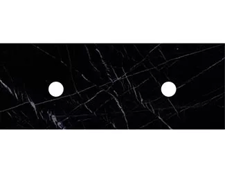 Nero Marquina 1200mm/1500mm Double Bowl Marble Stone Top For Above Counter Basins Without Tapholes