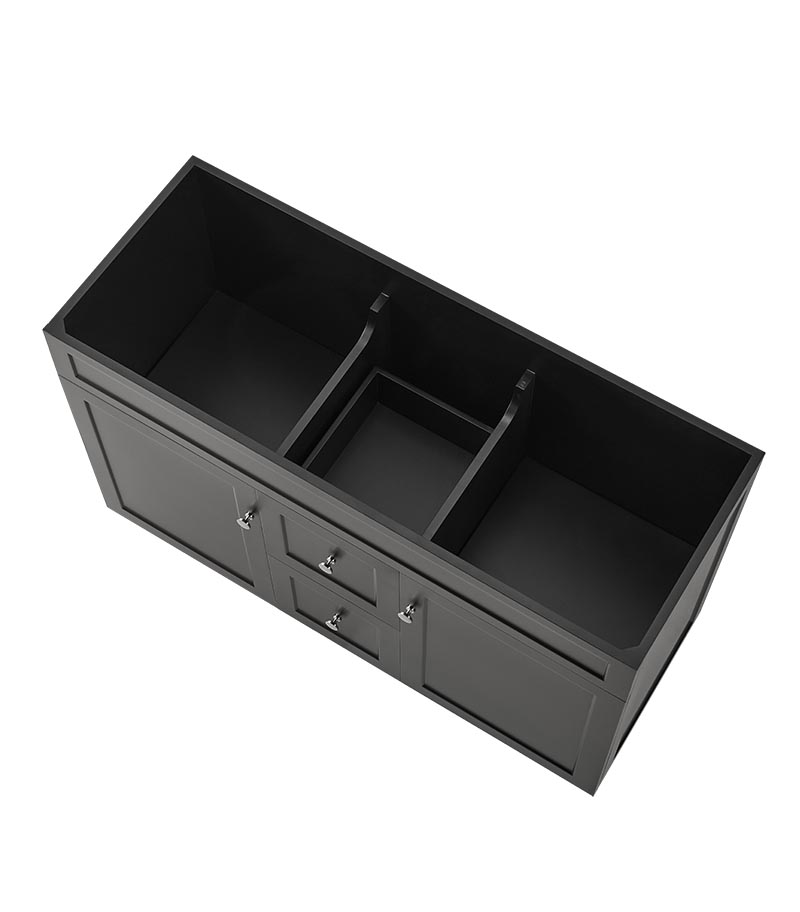 Harrington Matt Black 1200mm Double Bowls PVC Freestanding Vanity Cabinet Only Harrington Matt Black 1200mm Double Bowls PVC Freestanding Vanity Cabinet Only