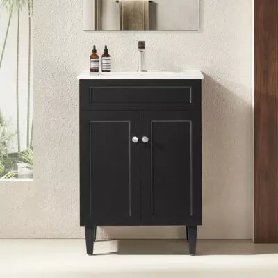 Harrington 600mm Freestanding Vanity - Matt Black