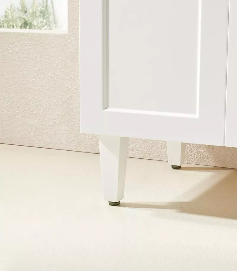 Harrington Matt White 600mm PVC Freestanding Vanity Bottom View Harrington Matt White 600mm PVC Freestanding Vanity Bottom View