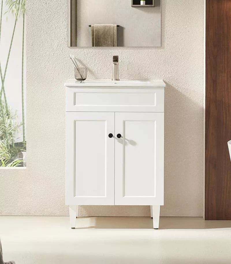 Harrington 600mm Freestanding Vanity - Matt White