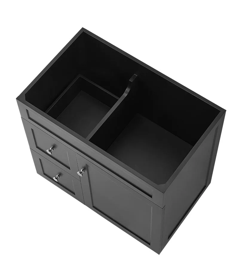 Harrington Matt Black 750mm PVC Freestanding Vanity Cabinet Only Harrington Matt Black 750mm PVC Freestanding Vanity Cabinet Only