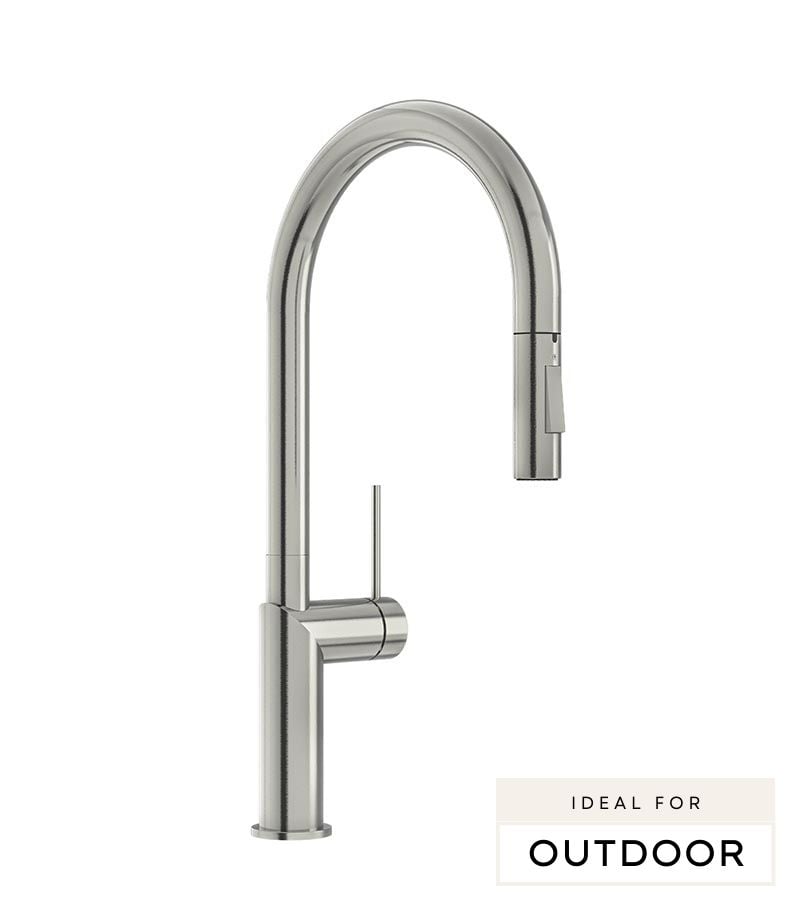 Elle 316 Stainless Steel Pull-out Sink Mixer - Brushed Stainless