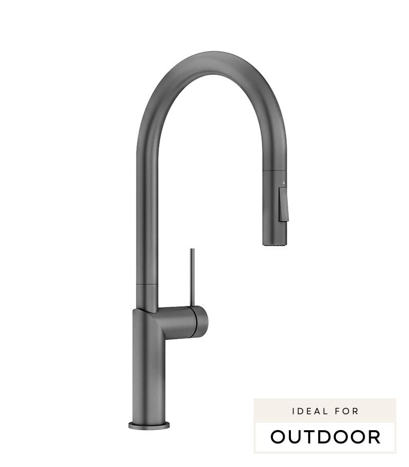 Elle 316 Stainless Steel Pull-out Sink Mixer - Gunmetal Grey