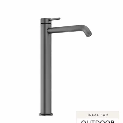 Elle 316 Stainless Steel High-rise Basin Mixer - Gunmetal Grey