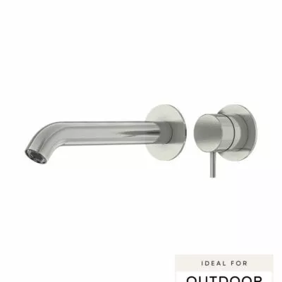 Elle 316 Stainless Steel Wall Outlet Mixer - Brushed Stainless