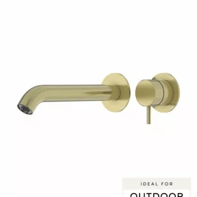 Elle 316 Stainless Steel Wall Outlet Mixer - Brushed Gold