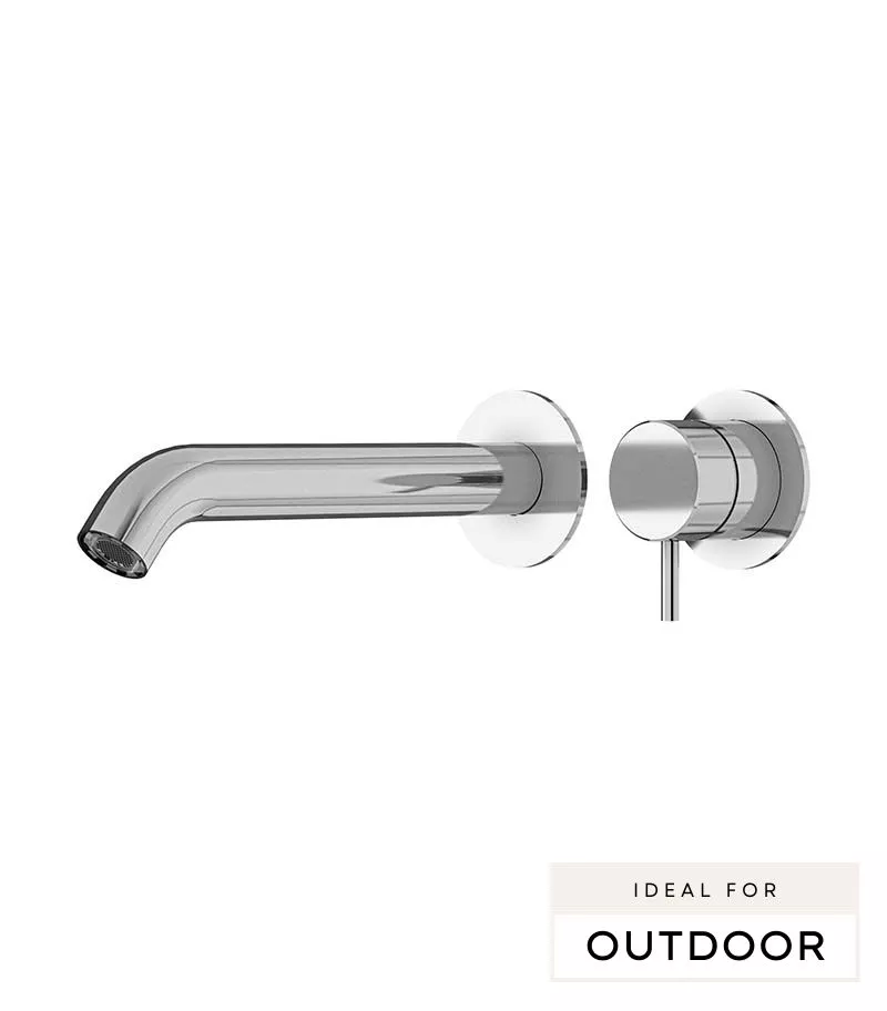 Elle 316 Stainless Steel Wall Outlet Mixer - Chrome