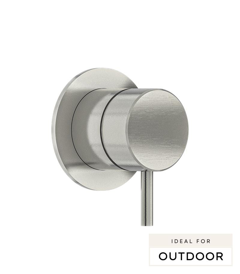 Elle 316 Stainless Steel Wall Mixer - Brushed Stainless