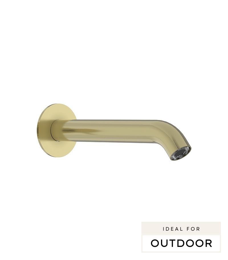 Elle 316 Stainless Steel Wall Spout - Brushed Gold