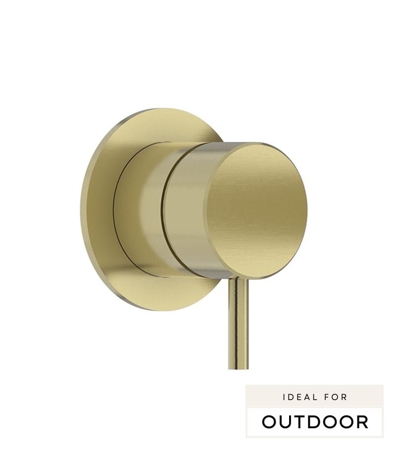 Elle 316 Stainless Steel Wall Mixer - Brushed Gold