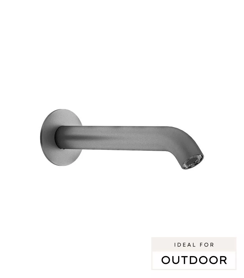Elle 316 Stainless Steel Wall Spout - Gunmetal Grey Elle 316 Stainless Steel Wall Spout - Gunmetal Grey