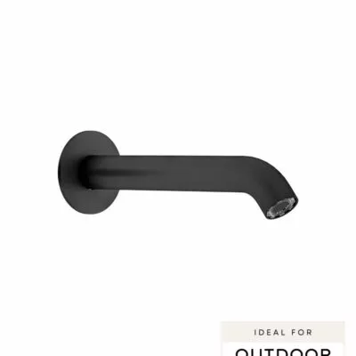 Elle 316 Stainless Steel Wall Spout - Matt Black