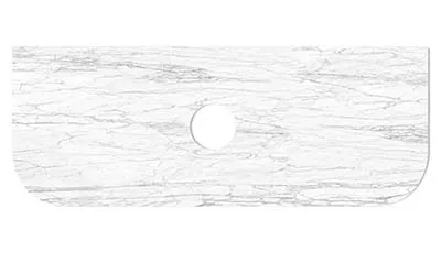 Bondi stone top - Natural carrara marble 1200mm wide