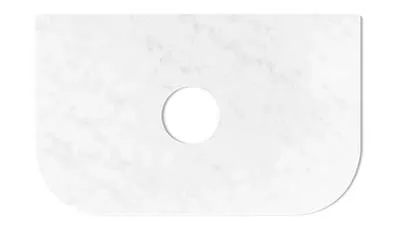 Bondi stone top - Solid surface cloudy carrara marble 750mm wide