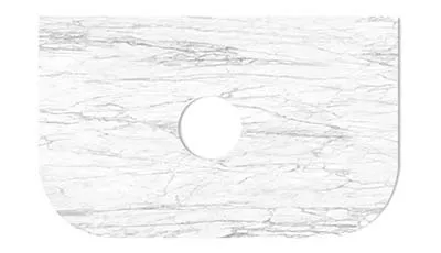 Bondi stone top - Natural carrara marble 750mm wide